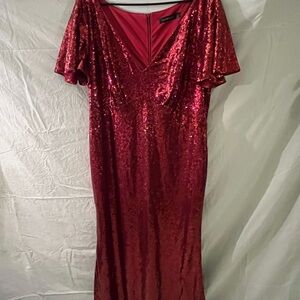 Ever Pretty Burgundy Sequin Dress